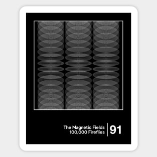The Magnetic Fields / Minimalist Graphic Artwork Design Sticker